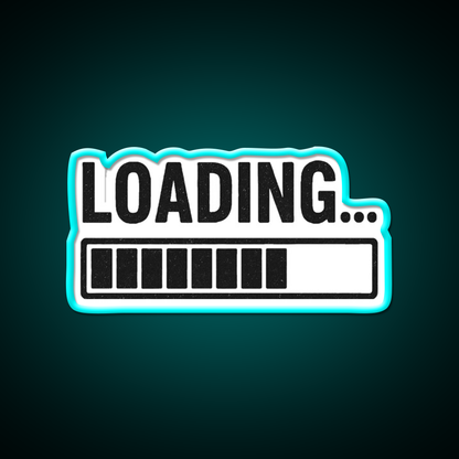 Loading Bar Graphic Funny Tech Progress Man Cave Bar Led Neon Sign Rgb Color