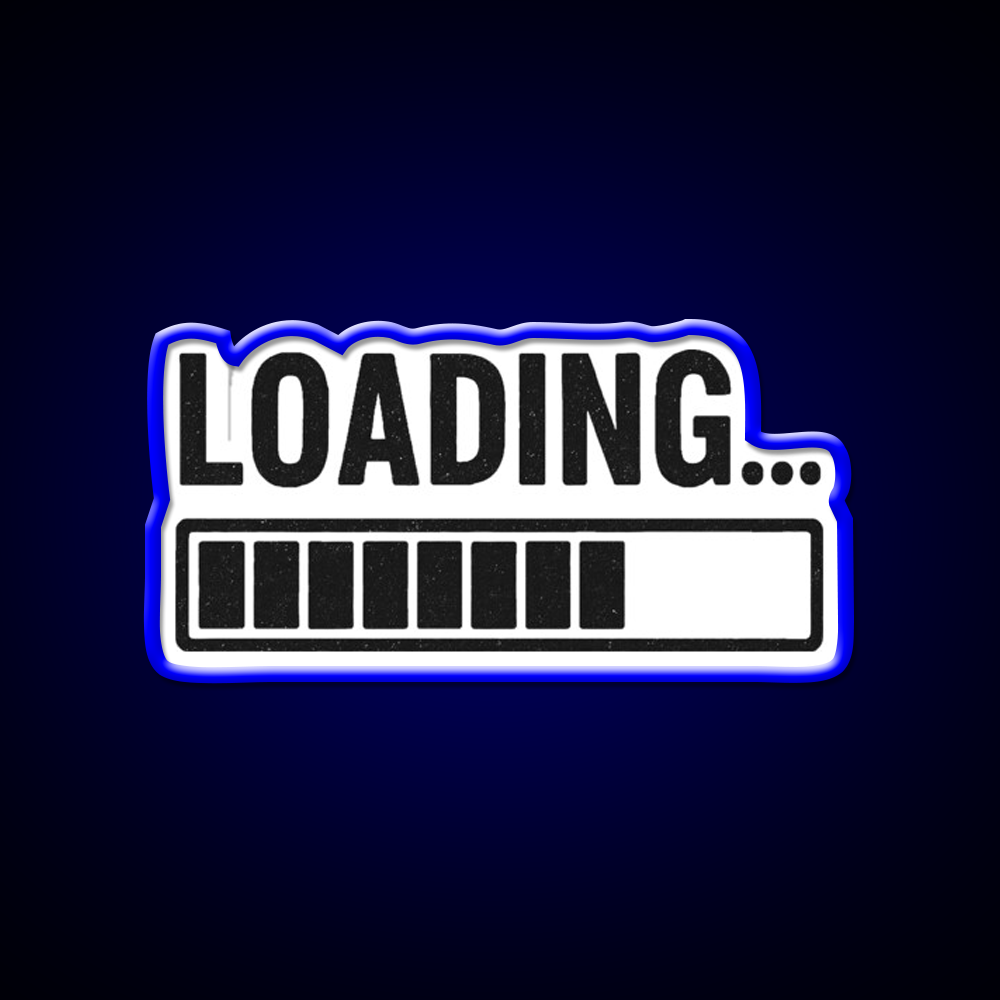 Loading Bar Graphic Funny Tech Progress Man Cave Bar Led Neon Sign Rgb Color