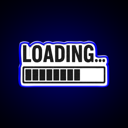 Loading Bar Graphic Funny Tech Progress Man Cave Bar Led Neon Sign Rgb Color