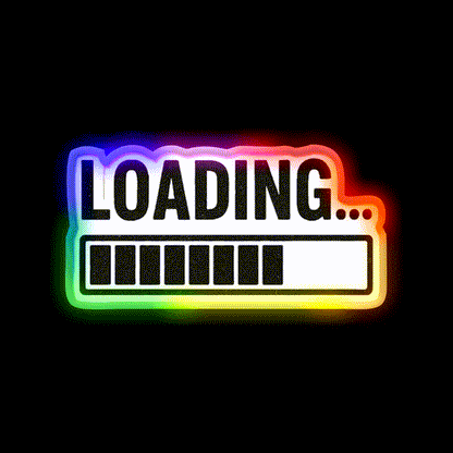 Loading Bar Graphic Funny Tech Progress Man Cave Bar Led Neon Sign Rgb Color