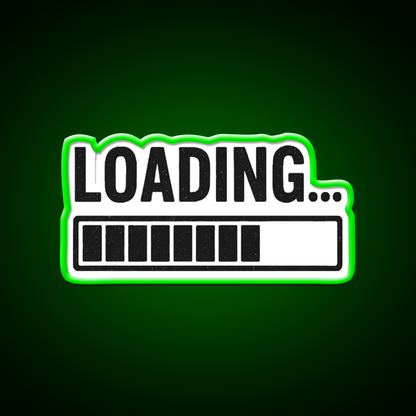 Loading Bar Graphic Funny Tech Progress Man Cave Bar Led Neon Sign Rgb Color