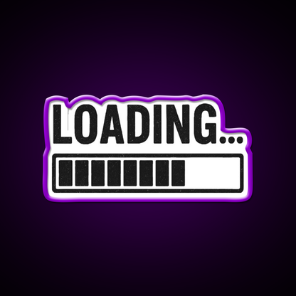 Loading Bar Graphic Funny Tech Progress Man Cave Bar Led Neon Sign Rgb Color