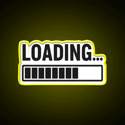 Loading Bar Graphic Funny Tech Progress Man Cave Bar Led Neon Sign Rgb Color