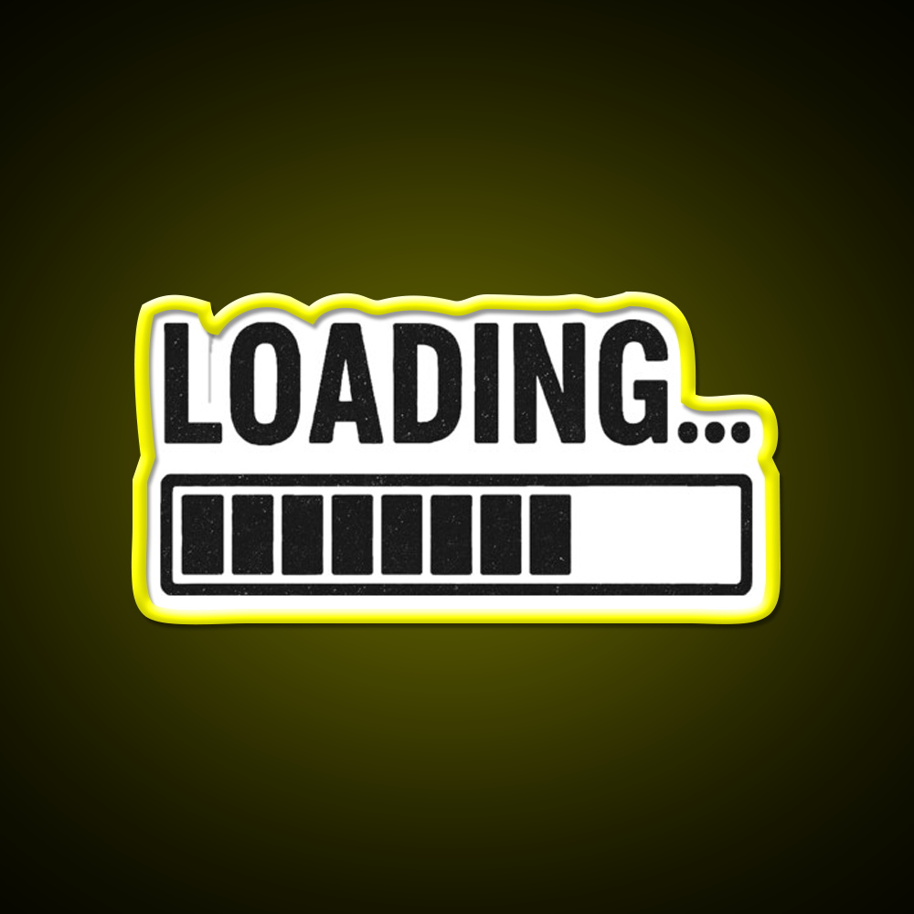 Loading Bar Graphic Funny Tech Progress Man Cave Bar Led Neon Sign Rgb Color