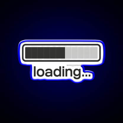 Loading Bar Progress Funny Minimalist Man Cave Bar Led Neon Sign Rgb Color