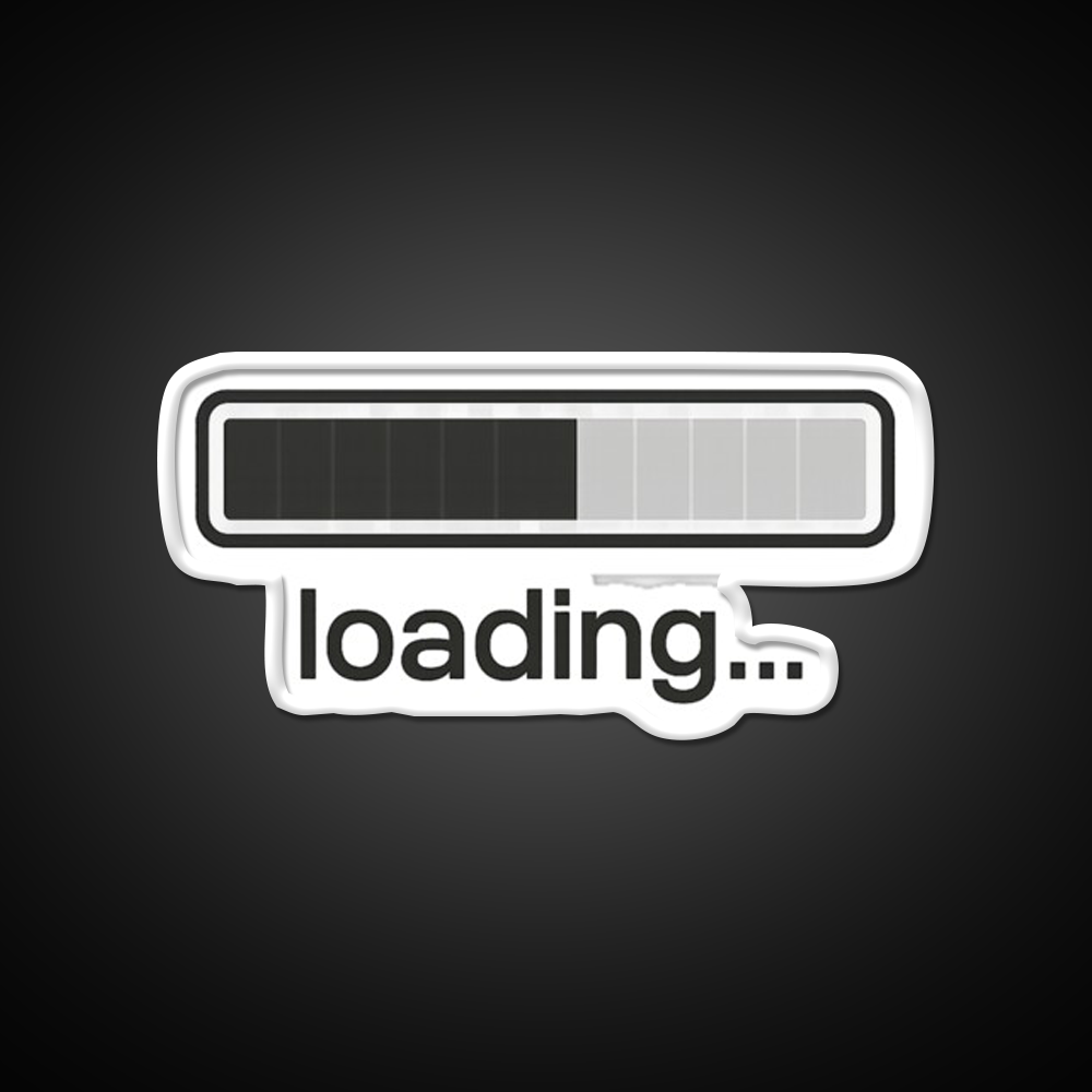 Loading Bar Progress Funny Minimalist Man Cave Bar Led Neon Sign Rgb Color