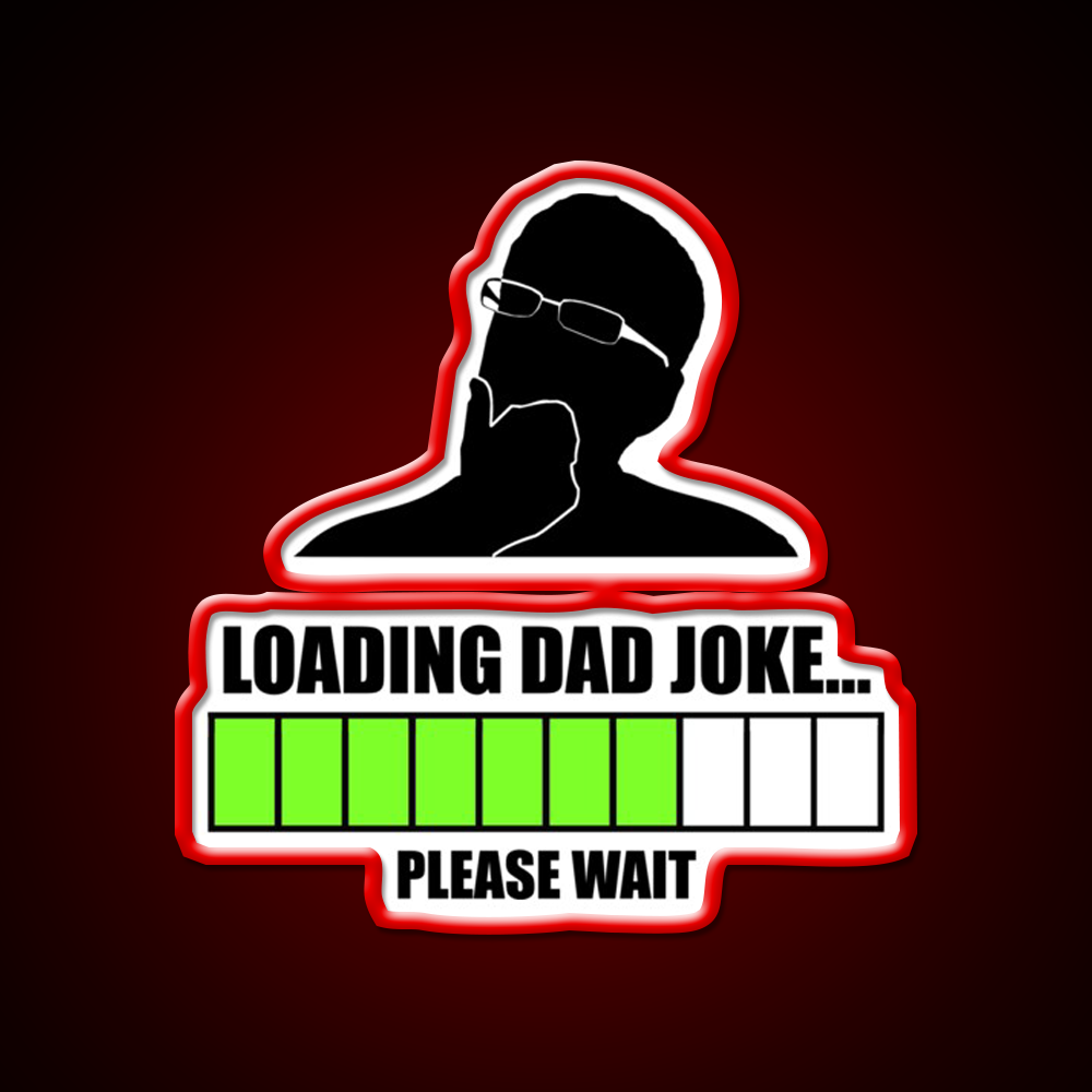 Loading Dad Joke Please Wait Man Cave Bar Led Neon Sign Rgb Color