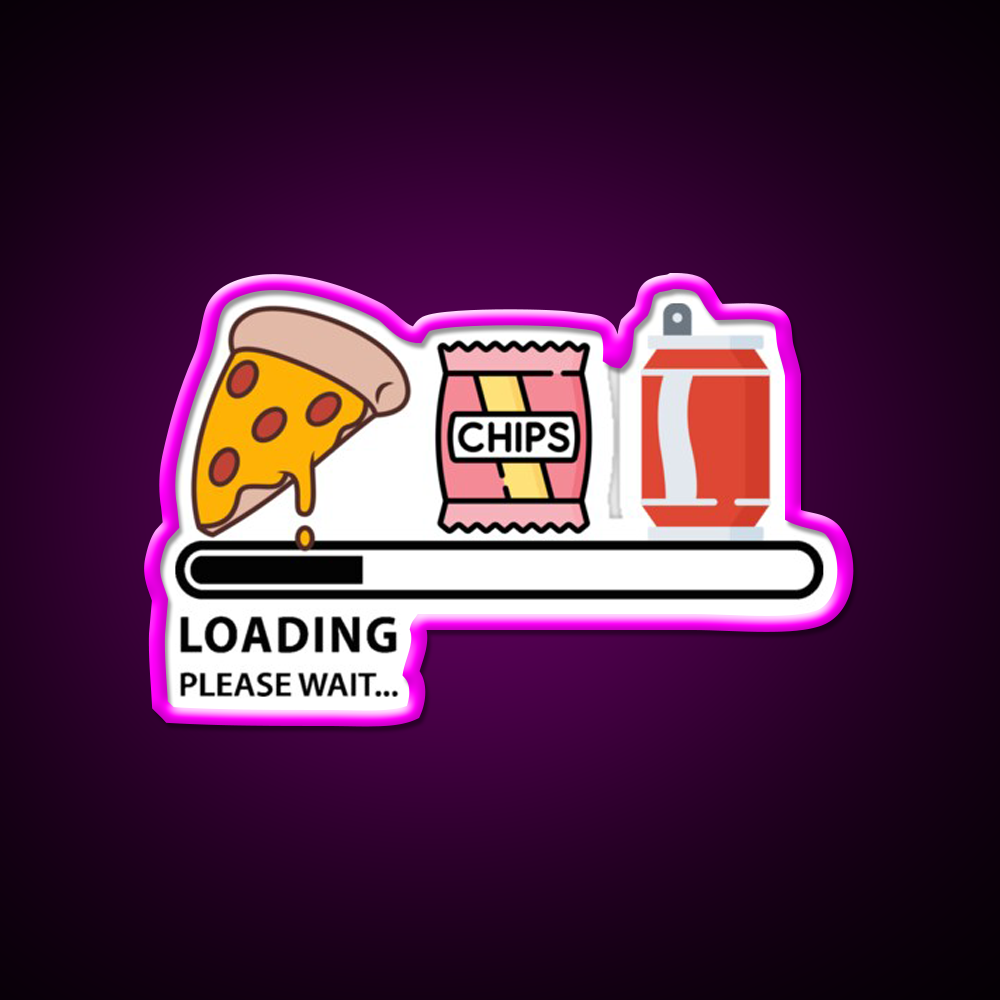 Loading Snacks Please Wait Man Cave Bar Led Neon Sign Rgb Color