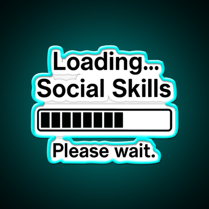 Loading Social Skills Funny Introvert Man Cave Bar Led Neon Sign Rgb Color