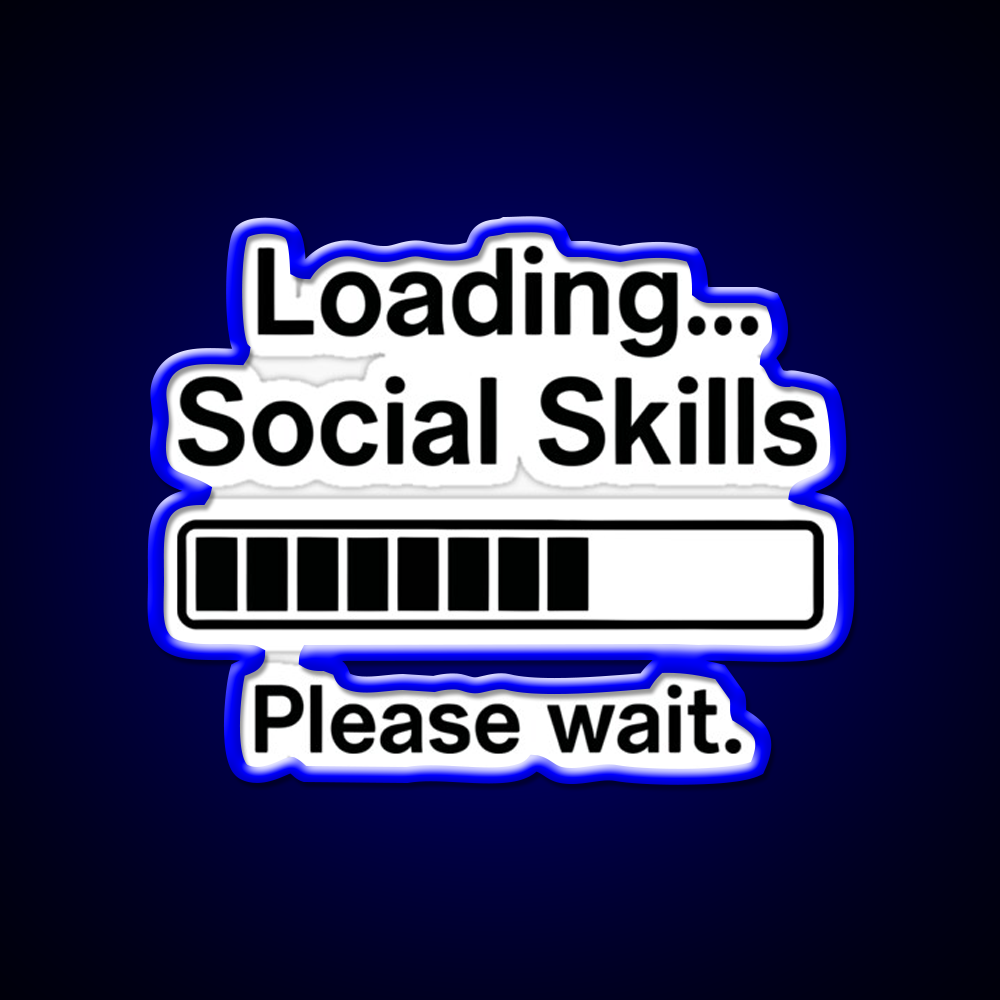 Loading Social Skills Funny Introvert Man Cave Bar Led Neon Sign Rgb Color