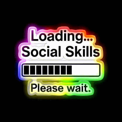 Loading Social Skills Funny Introvert Man Cave Bar Led Neon Sign Rgb Color