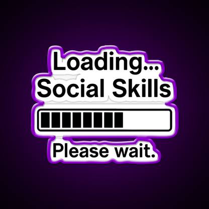Loading Social Skills Funny Introvert Man Cave Bar Led Neon Sign Rgb Color