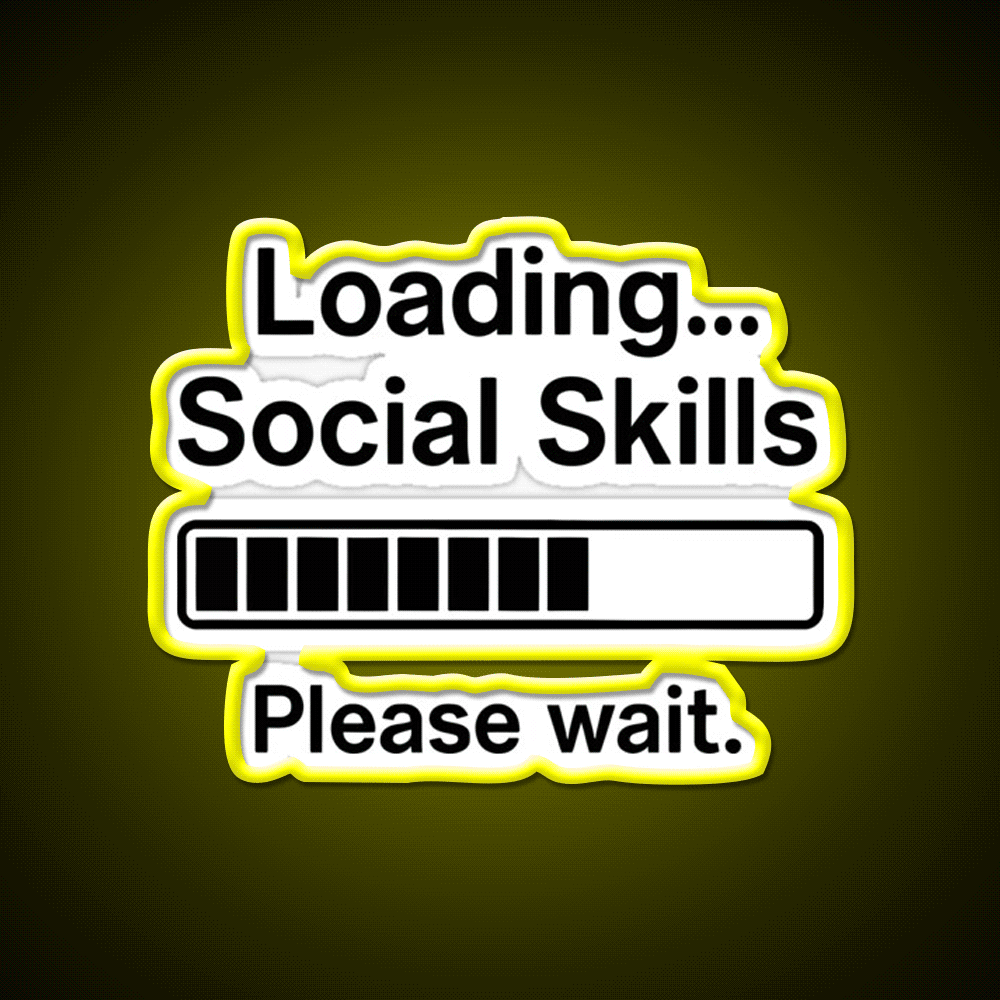 Loading Social Skills Funny Introvert Man Cave Bar Led Neon Sign Rgb Color