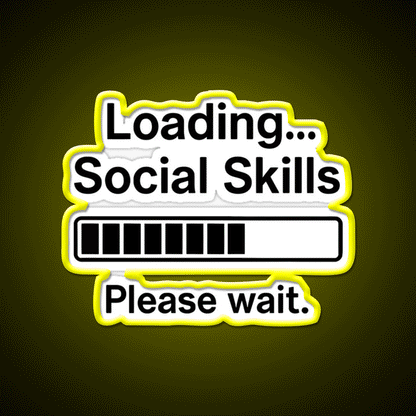 Loading Social Skills Funny Introvert Man Cave Bar Led Neon Sign Rgb Color
