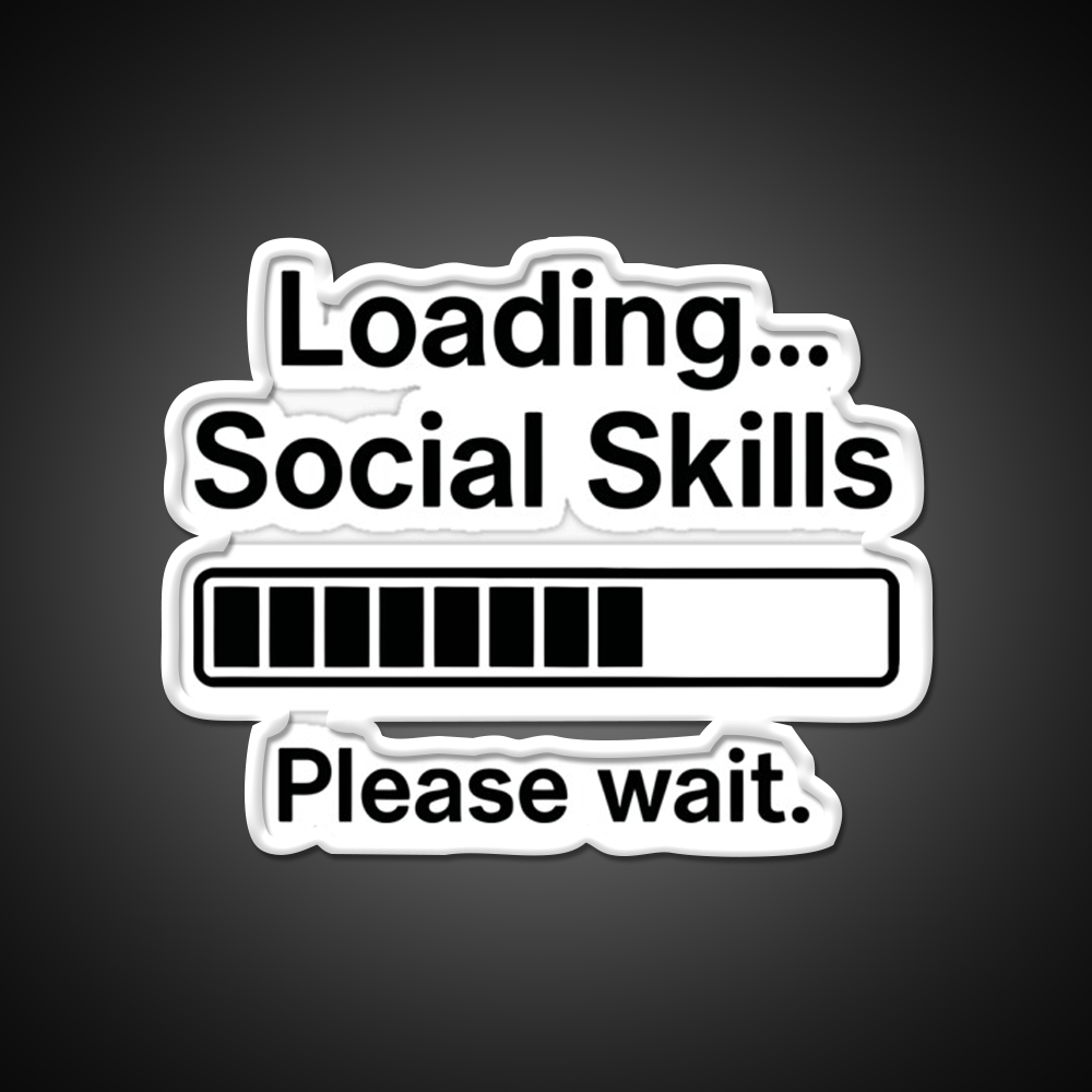 Loading Social Skills Funny Introvert Man Cave Bar Led Neon Sign Rgb Color