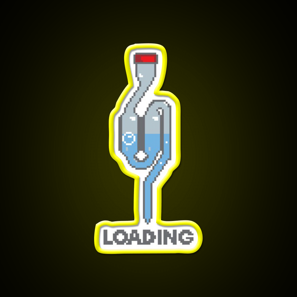 Loading Time May Vary Beer Bar Decor Led Neon Sign Rgb Color - Custom LED neon sign front view