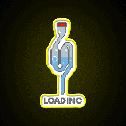 Loading Time May Vary Beer Bar Decor Led Neon Sign Rgb Color - Custom LED neon sign front view
