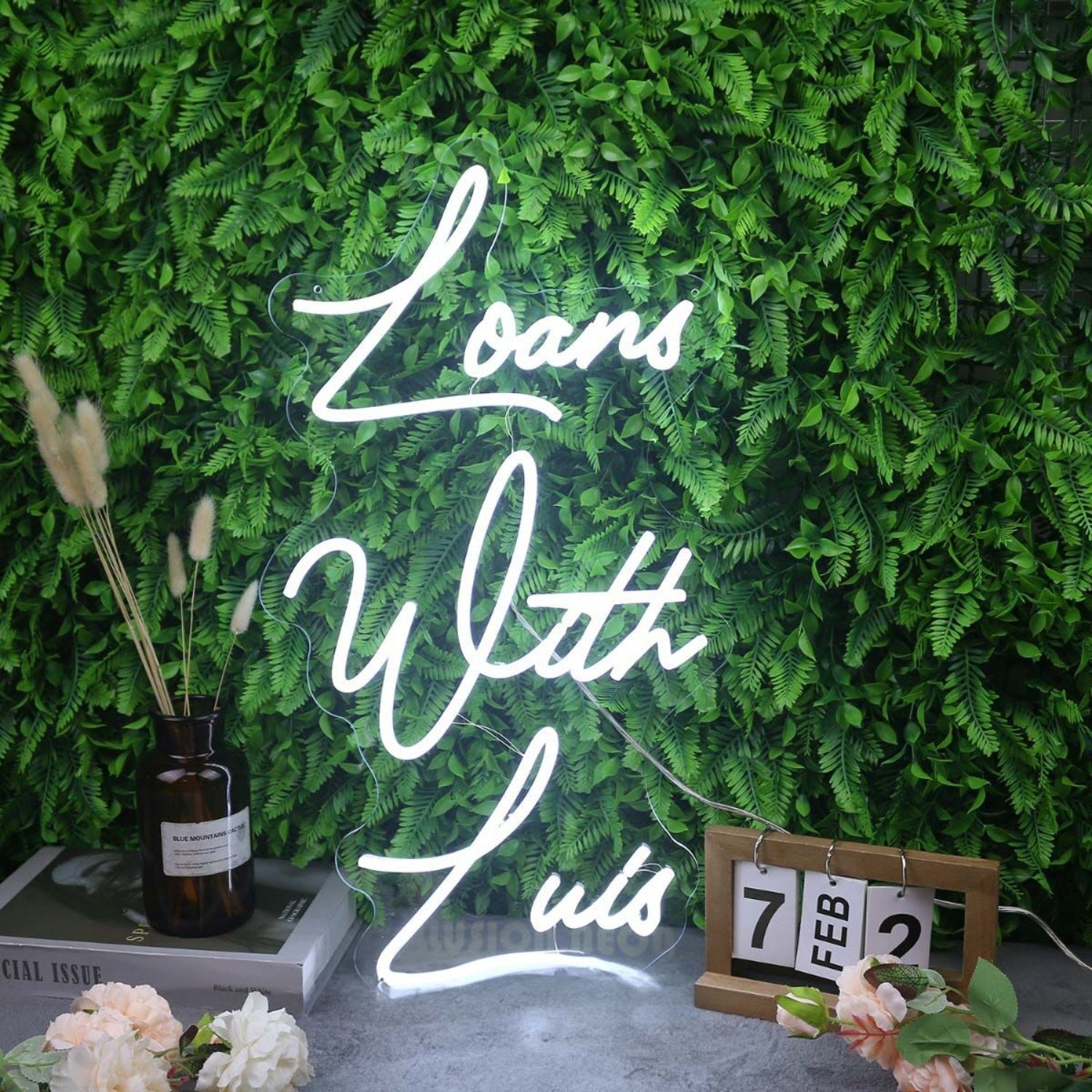 Loans With Luis White Led Neon Sign - Shineneon