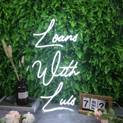 Loans With Luis White Led Neon Sign - Shineneon