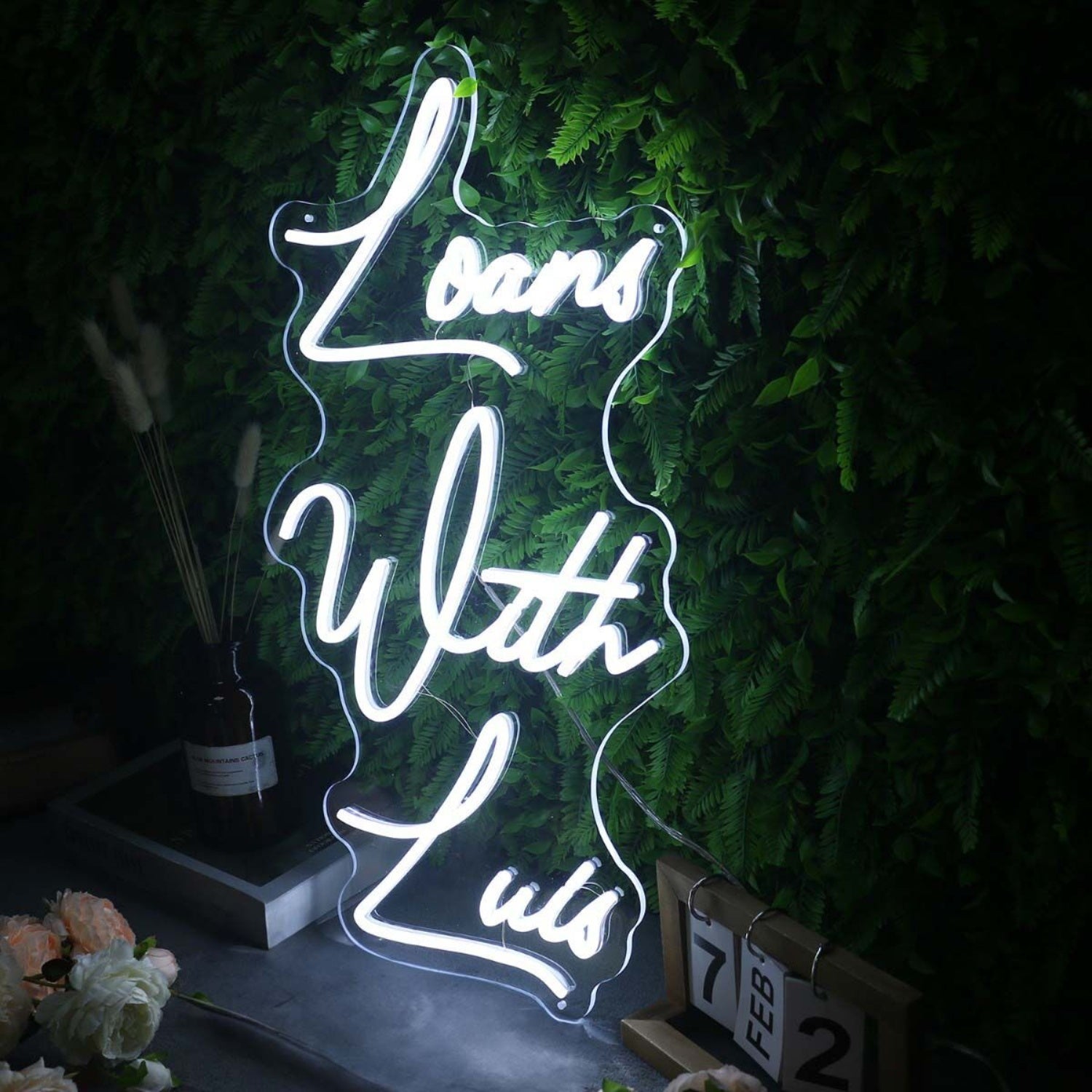 Loans With Luis White Led Neon Sign - Shineneon