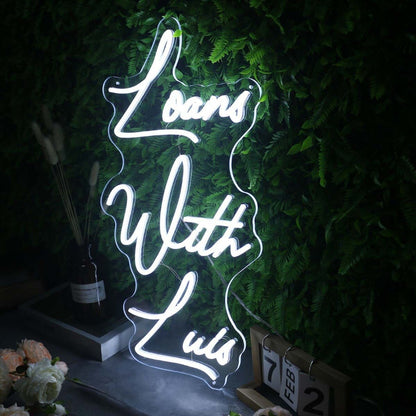Loans With Luis White Led Neon Sign - Shineneon