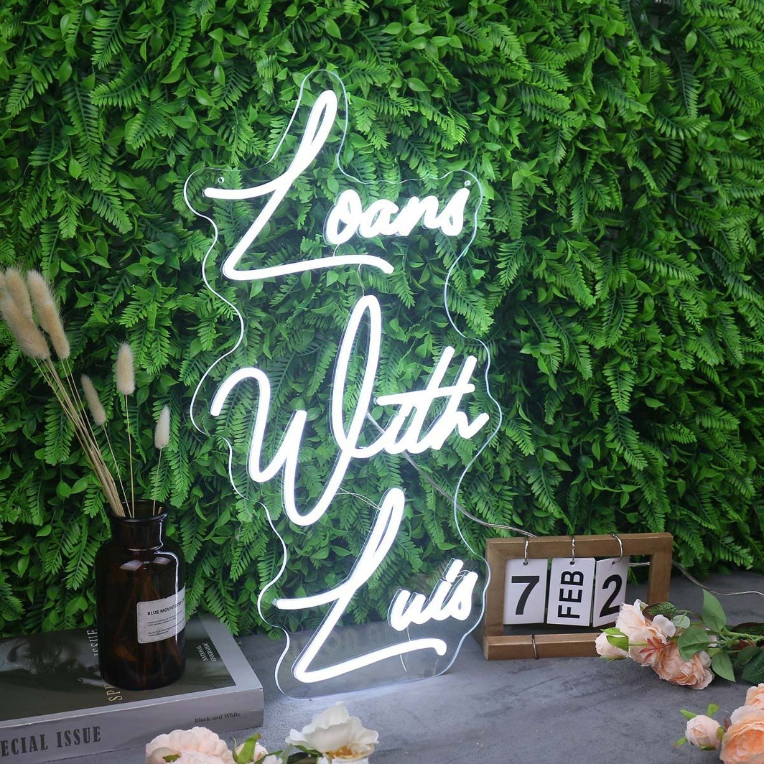 Loans With Luis White Led Neon Sign - Shineneon