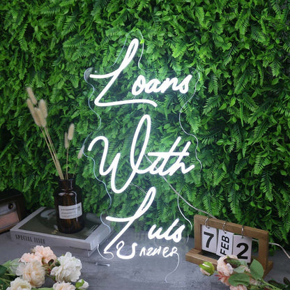 Loans With Luis White Led Neon Sign - Shineneon
