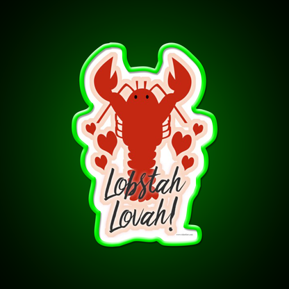 Lobster Lovin Lobstah Lovah Man Cave Bar Led Neon Sign Rgb Color