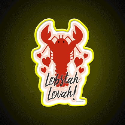 Lobster Lovin Lobstah Lovah Man Cave Bar Led Neon Sign Rgb Color