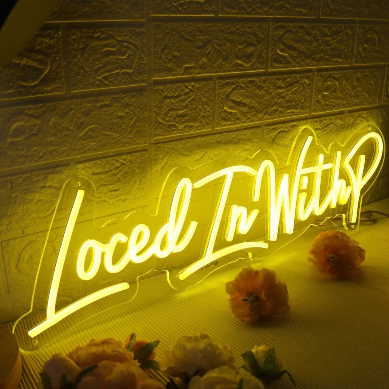 Loced In With P Yellow Led Neon Sign - Shineneon