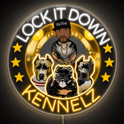 Lock It Down Kennelz Custom Business LED Neon Sign - Shineneon