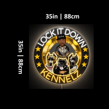 Lock It Down Kennelz Custom Business LED Neon Sign - Shineneon