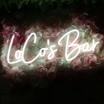 Locos Bar White Led Neon Sign - Shineneon