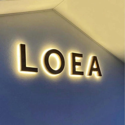 Loea 3D Backlit Letters Business Metal Led Sign - Shineneon