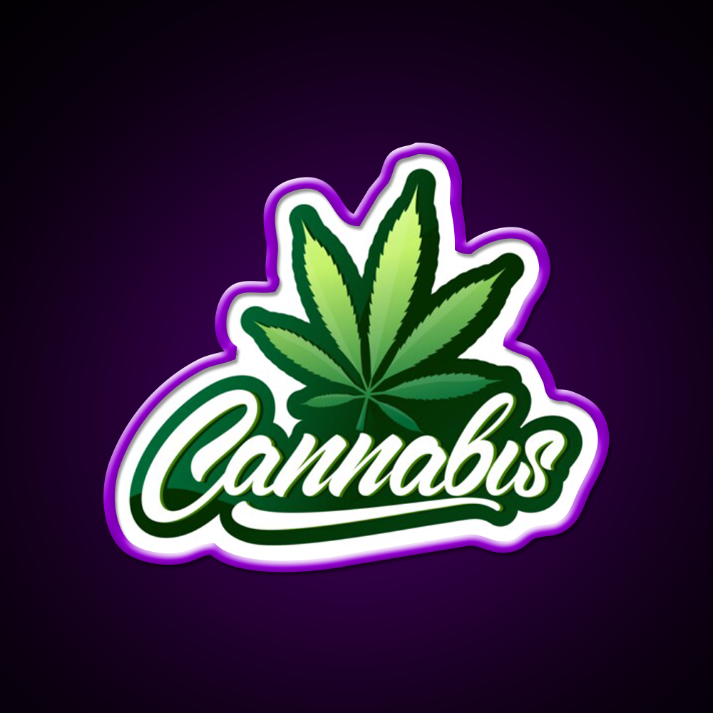 Logo 2 Hemp Inspired Green Leaf Led Neon Sign Rgb Color - LED neon sign view 9