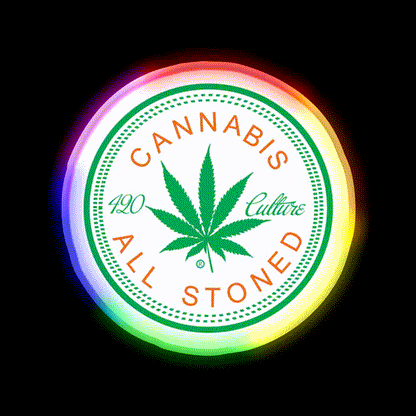 Logorythm Hemp Inspired Green Leaf Led Neon Sign Rgb Color - LED neon sign close-up detail