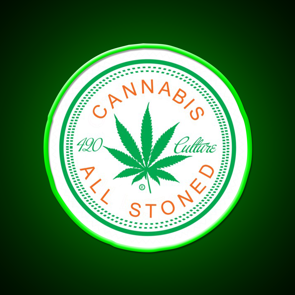 Logorythm Hemp Inspired Green Leaf Led Neon Sign Rgb Color - LED neon sign view 8