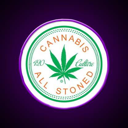 Logorythm Hemp Inspired Green Leaf Led Neon Sign Rgb Color - Shineneon