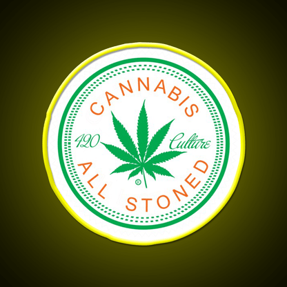 Logorythm Hemp Inspired Green Leaf Led Neon Sign Rgb Color - Shineneon