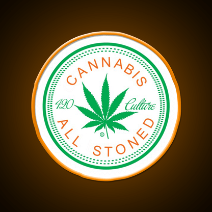 Logorythm Hemp Inspired Green Leaf Led Neon Sign Rgb Color - Shineneon