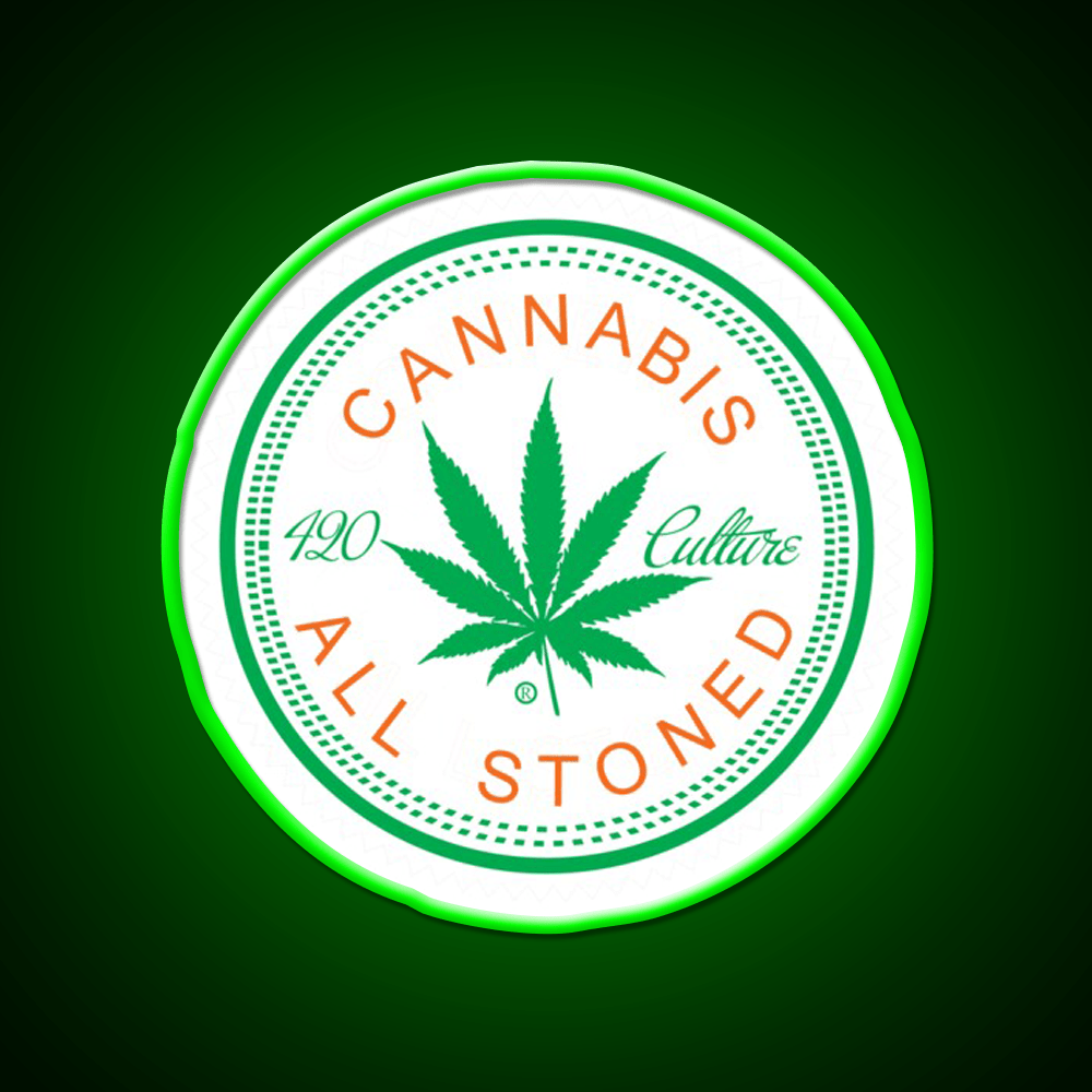 Logorythm Hemp Inspired Green Leaf Led Neon Sign Rgb Color - Shineneon