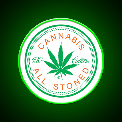 Logorythm Hemp Inspired Green Leaf Led Neon Sign Rgb Color - Shineneon