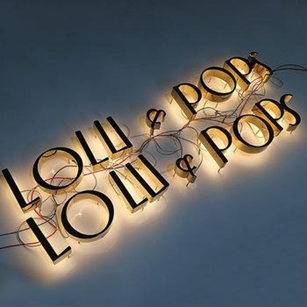 Lolli Pop 3D Backlit Letters Business Metal Led Sign - Shineneon