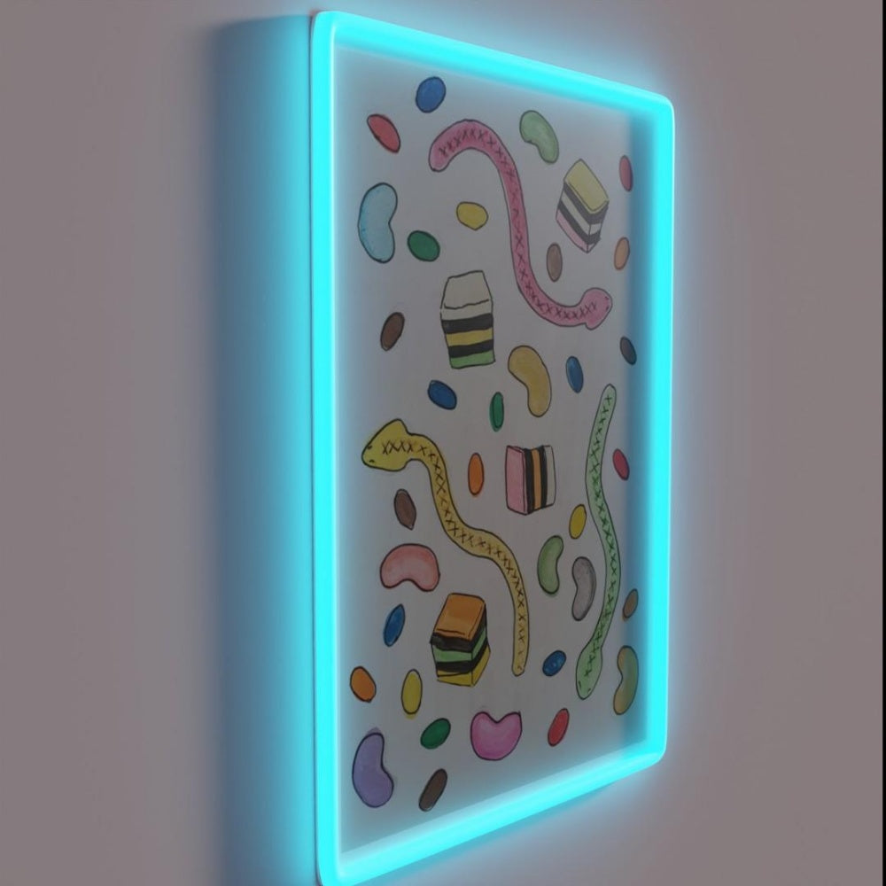 Lollies Rgb Led Neon Sign - LED neon sign close-up detail