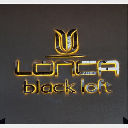 Lonca Black Loft 3D Backlit Channel Letters Led Light Sign - Shineneon