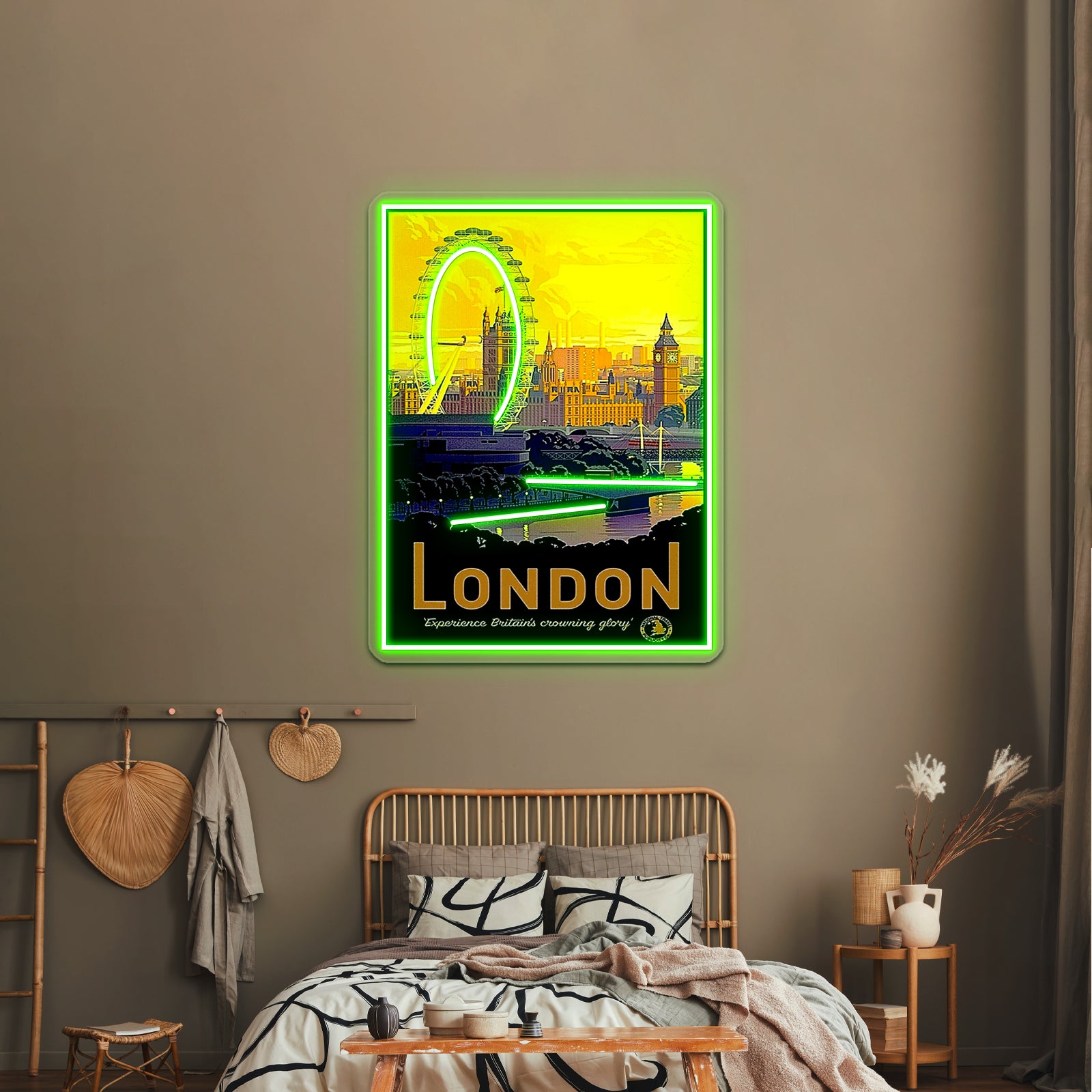 London Vintage Travel And Tourism Print Wall Artwork Neon Signs | Shineneon