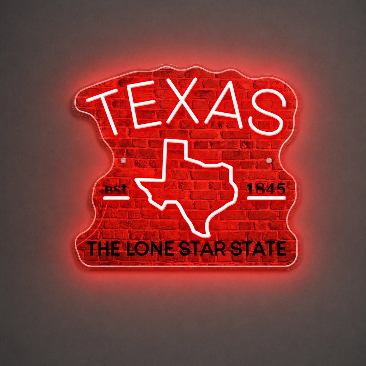 Lone Star State Texas Map Vintage LED Neon Sign - Shineneon