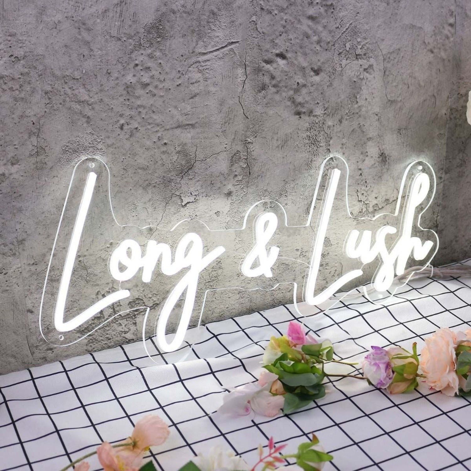 Long And Lash White Led Neon Sign - Shineneon