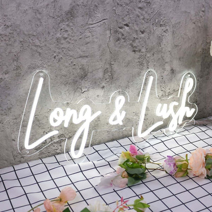 Long And Lash White Led Neon Sign - Shineneon