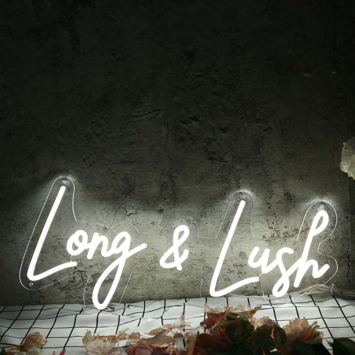 Long And Lash White Led Neon Sign - Shineneon